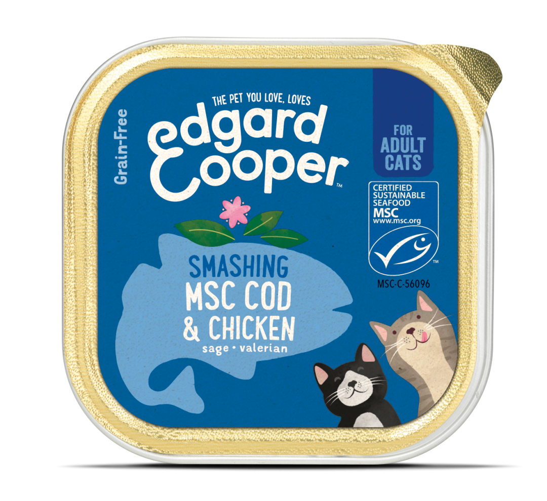 Edgard & Cooper kattenvoer Adult kip en MSC-kabeljauw 85 gr